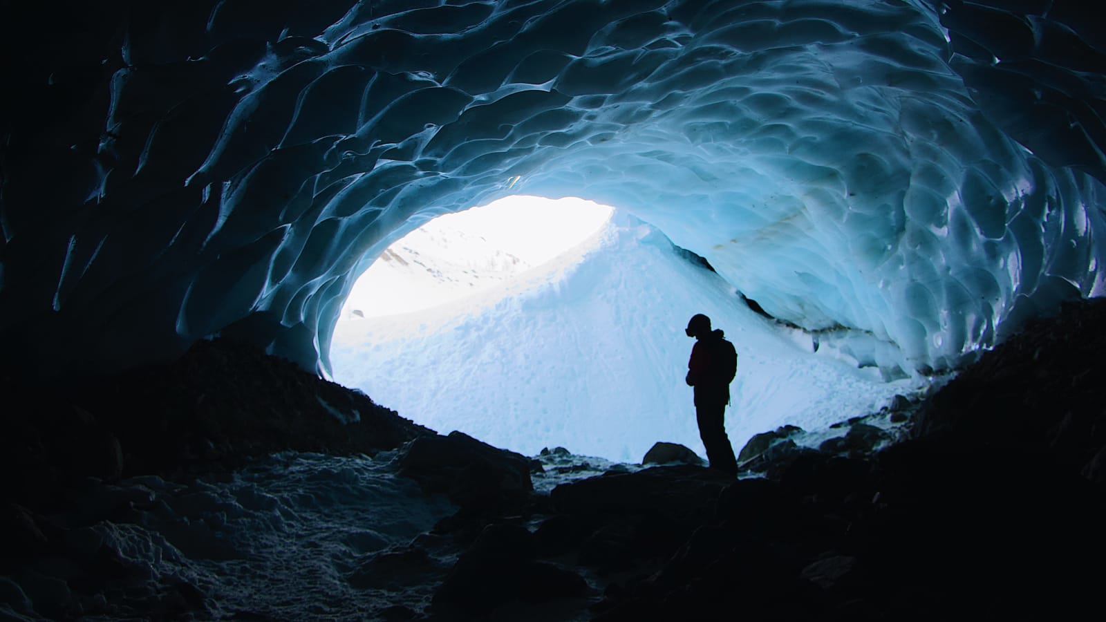 Hiker in ice cave considering attending Seattle therapy for seasonal affective disorder