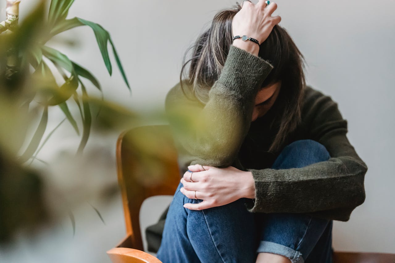 Woman suffering from burnout